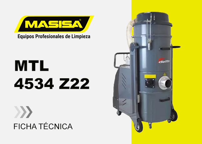 Especificaciones técnicas Aspiradora Industrial MTL 4534 Z22