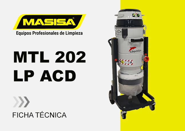 Especificaciones técnicas Aspiradora Industrial MTL 202