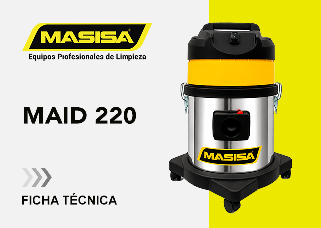 Especificaciones técnicas Aspiradora Profesional Maid 220