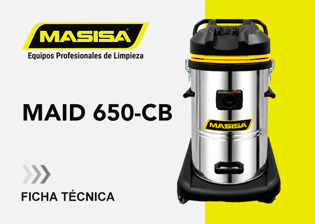 Especificaciones técnicas Aspiradora Profesional Maid 650 CB
