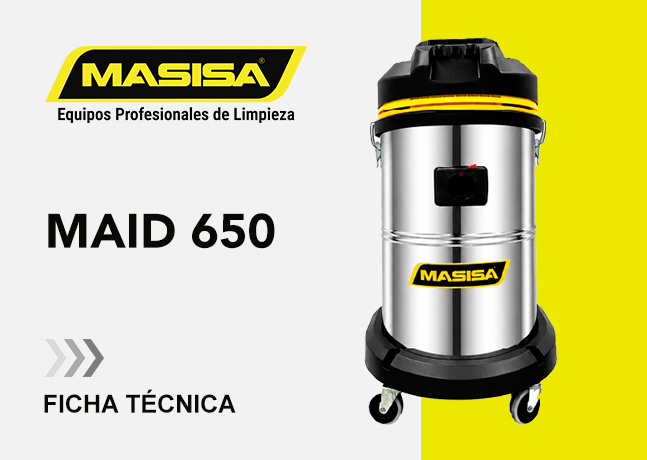 Especificaciones técnicas Aspiradora Profesional Maid 650