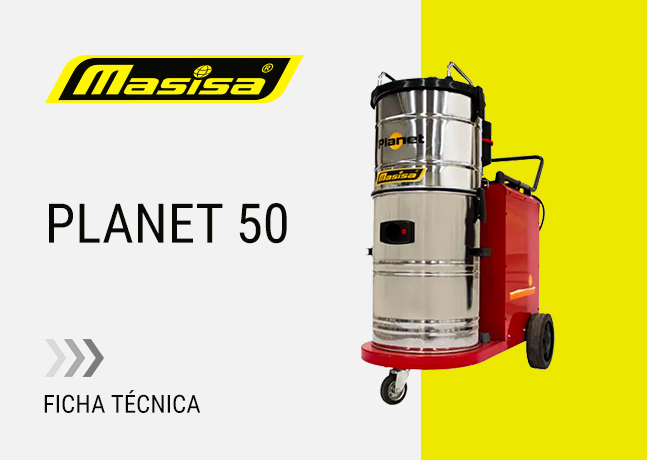 Especificaciones técnicas Aspiradora Industrial Planet 50