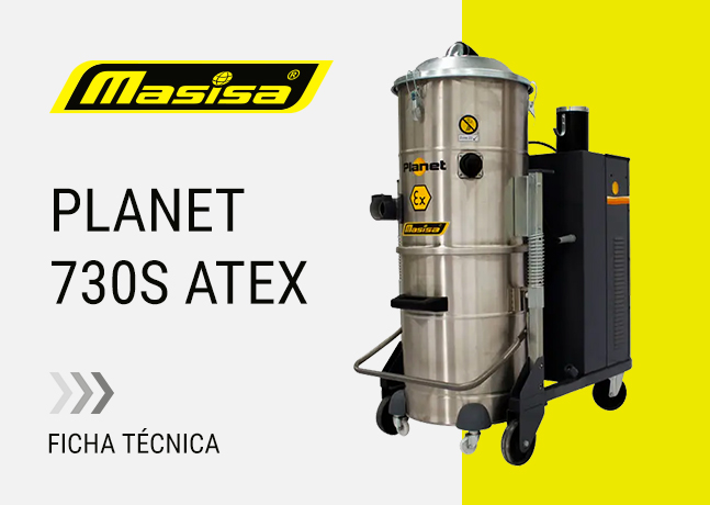 Especificaciones técnicas Aspiradora Industrial Planet 730S ATEX