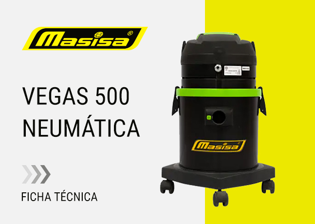 Especificaciones técnicas Aspiradora Industrial Vegas 500 Neumática <span>Aspiradora seco</span>
