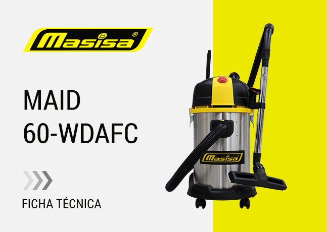 Especificaciones técnicas Aspiradora Industrial Maid 60 WDAFC