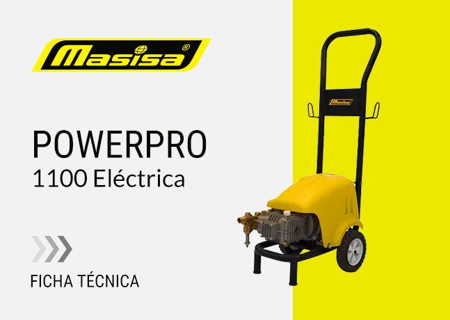 Especificaciones técnicas Hidrolavadora industrial POWER PRO 1100