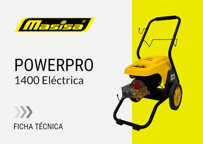 Especificaciones técnicas Hidrolavadora industrial POWER PRO 1400