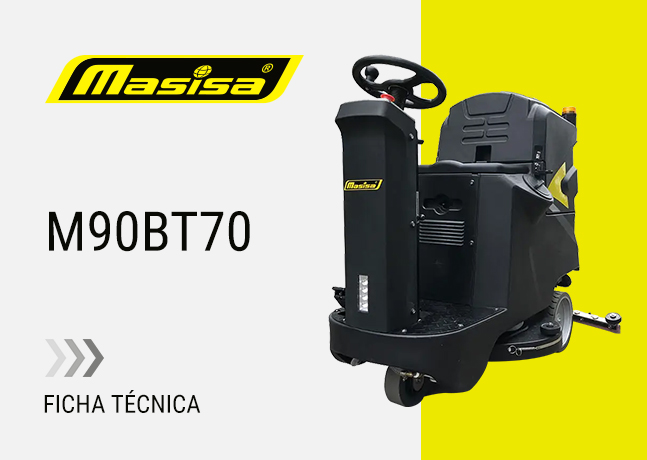 Especificaciones técnicas Restregadora de pisos industrial M90BT70