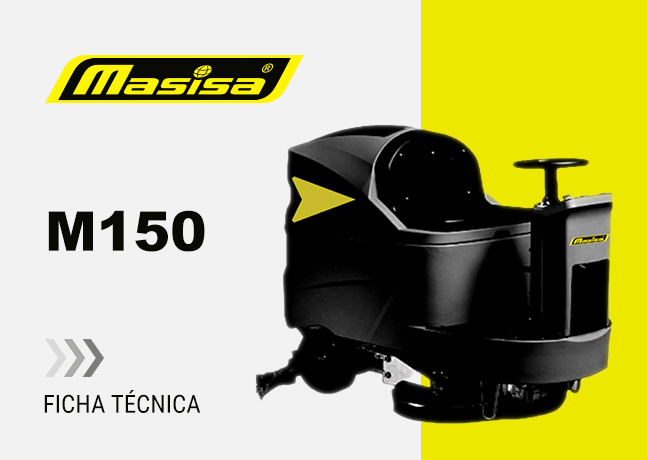 Especificaciones técnicas Restregadora de pisos industrial M150